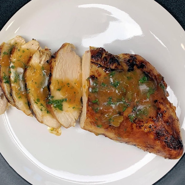 Chicken Breast with Apricot Mint Sauce