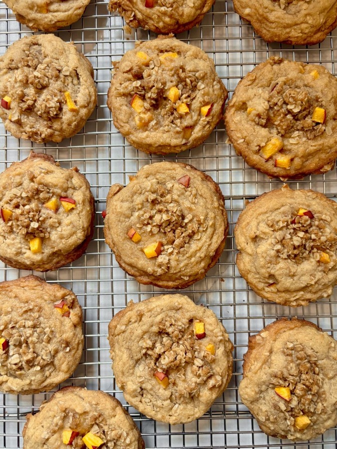 Fresh Peach Crisp Cookies