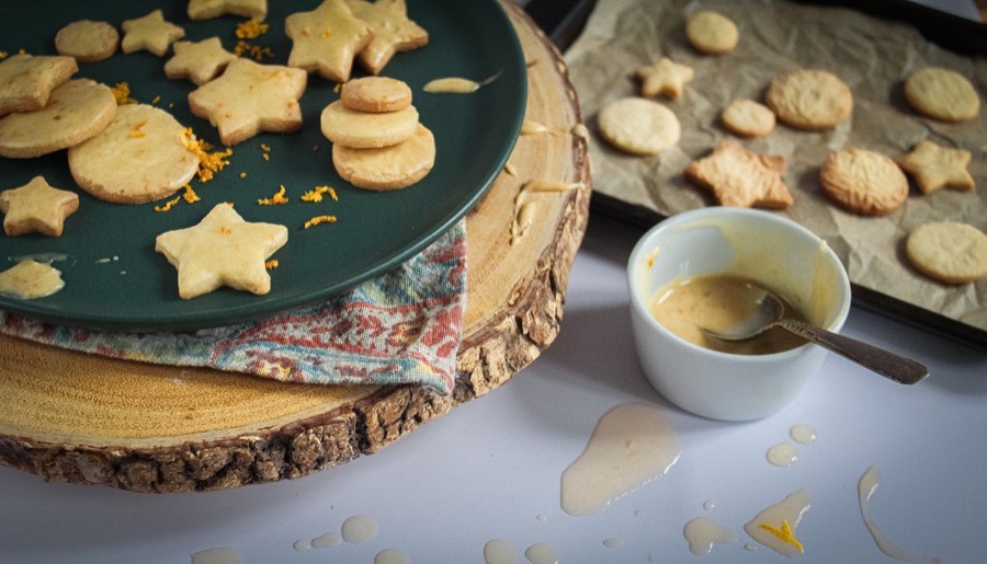 Ginger Sugar Cookies With Fresh 1 Orange Icing