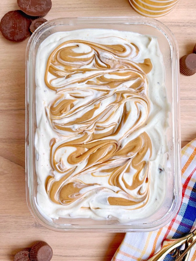 No Churn Peanut Butter Cup Ice Cream